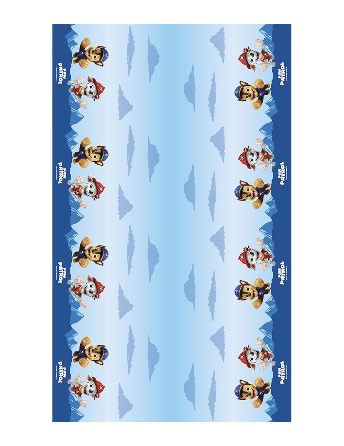 Nappe en papier bleue Pat'patrouille™ 1,36 x 2,28 m