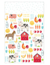 Nappe en plastique à la ferme pour enfant avec décor animaux illustrés multicolores