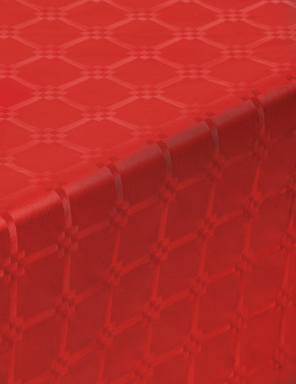 Détail du motif et de la texture de la nappe en rouleau papier damassé pour décoration de fête