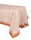 Nappe Cottage Living en tissu crème et auburn 140 x 240 cm