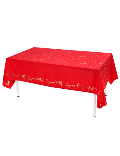 Nappe en tissu Étoile Filante rouge 145 x 240 cm