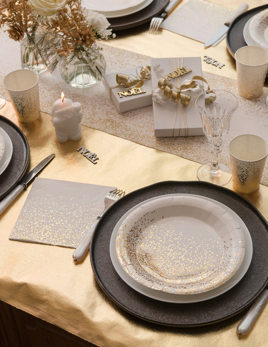 Metallic gouden tafelkleed 120 cm x 20 m