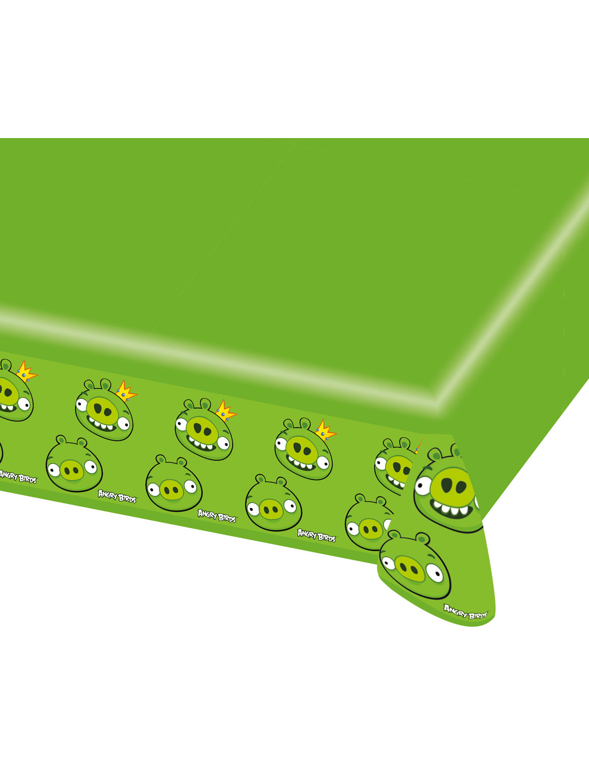 Nappe en plastique Angry Birds verte avec motifs de cochons