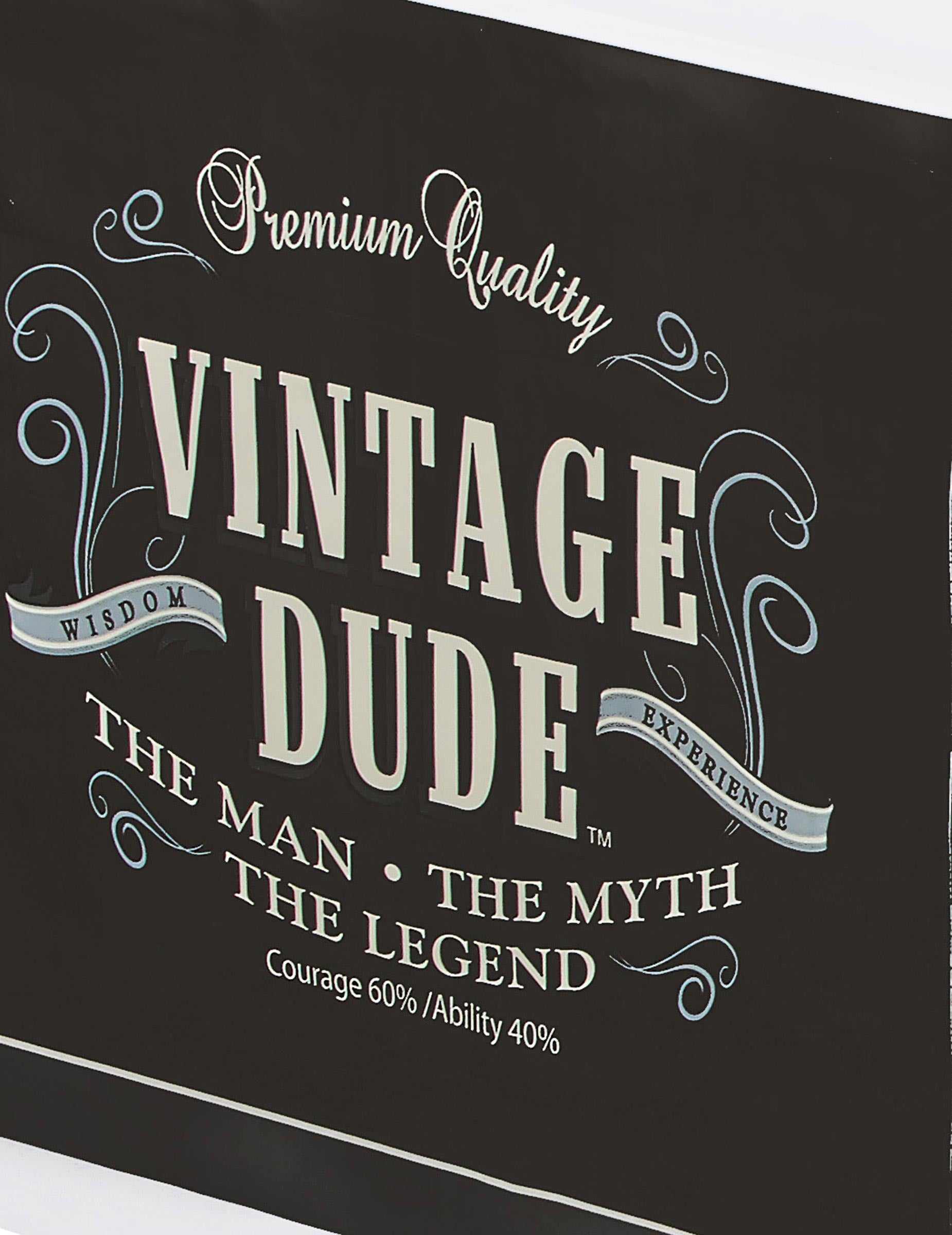 Détail de l'imprimé Vintage Dude de la nappe en plastique anniversaire Vintage