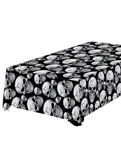 Nappe tête de mort noir et blanc