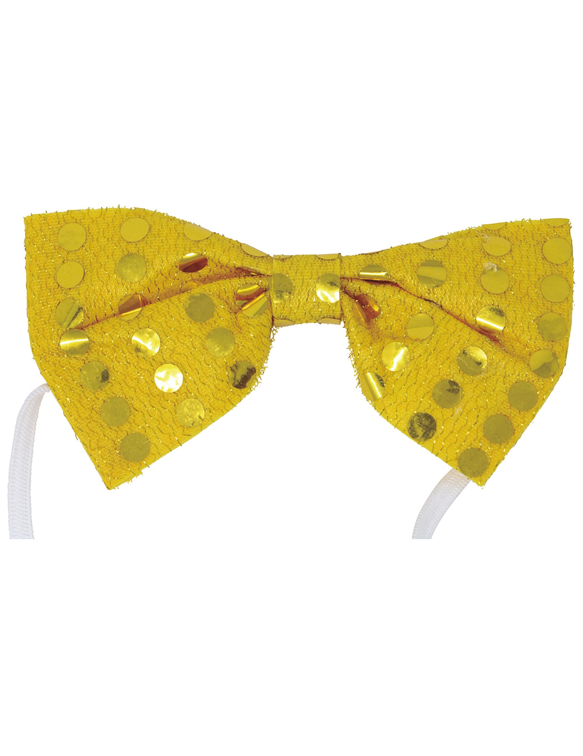 Noeud papillon doré avec sequins adulte