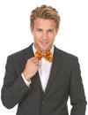 Noeud papillon orange avec paillettes adulte