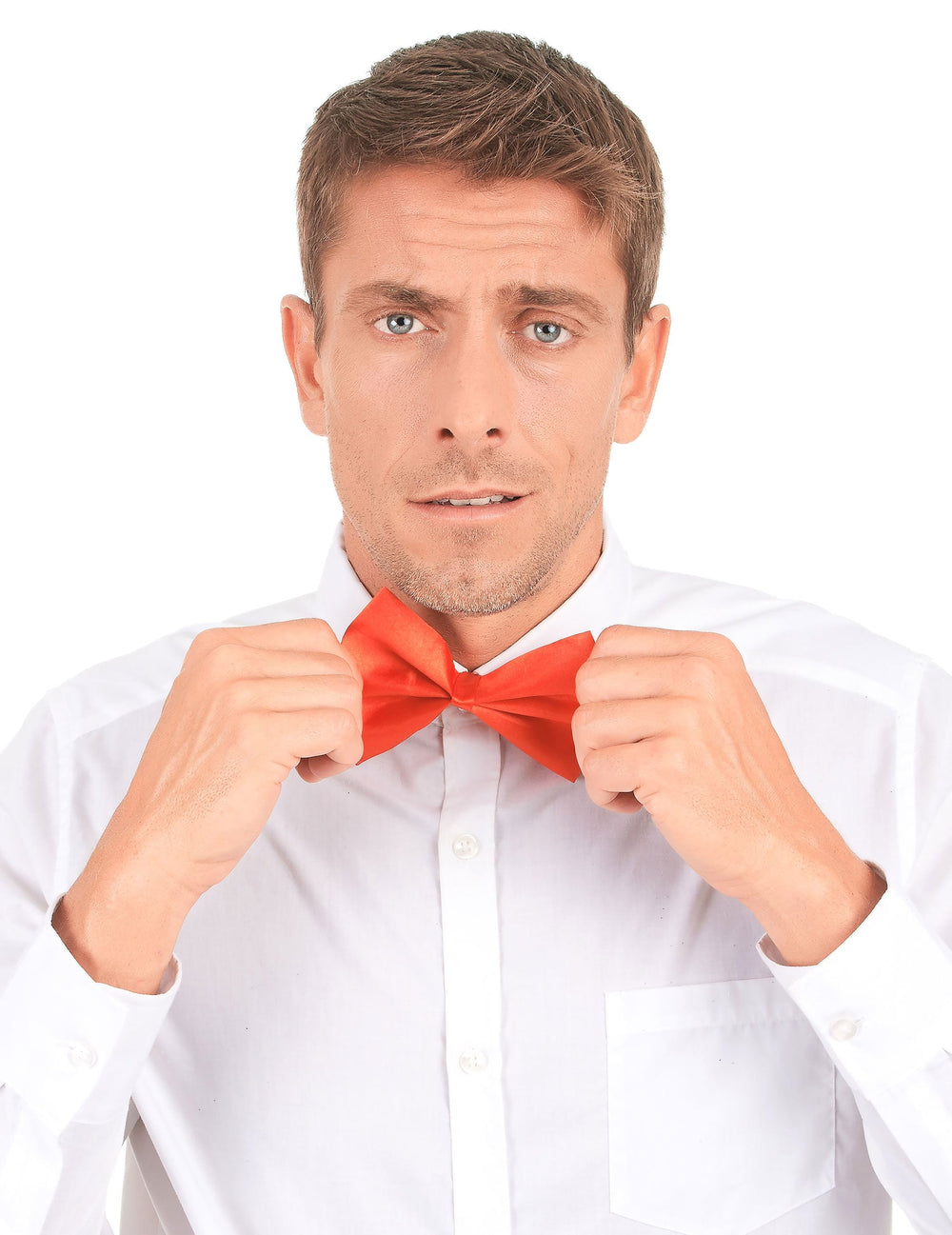 Noeud papillon rouge pour adulte rouge satiné