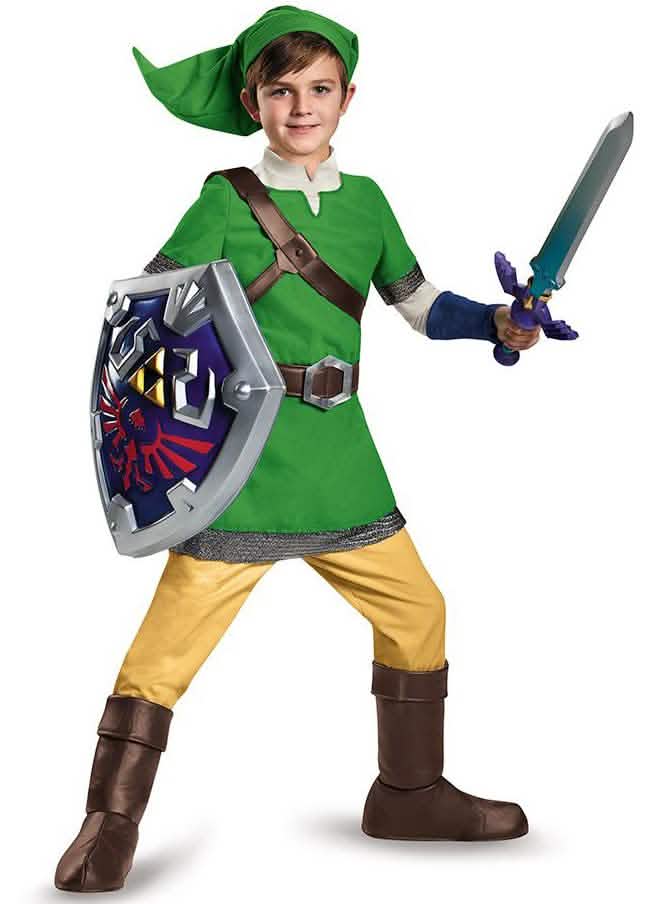 Scène van de set schild en zwaard Link Legend of Zelda