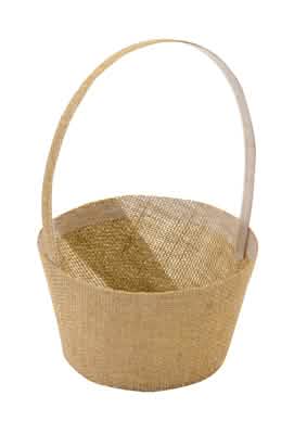 Mandje met jute-effect voor ivoorfeest