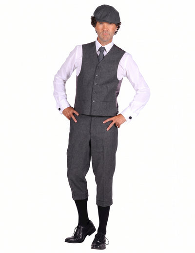 Grijze jaren 20 gangster knickerbocker voor heren