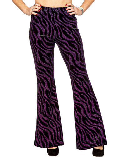 Pantalon avec vagues à paillettes roses femme
