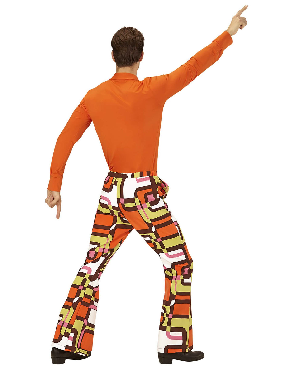 Pantalon groovy géométrique années 70 homme