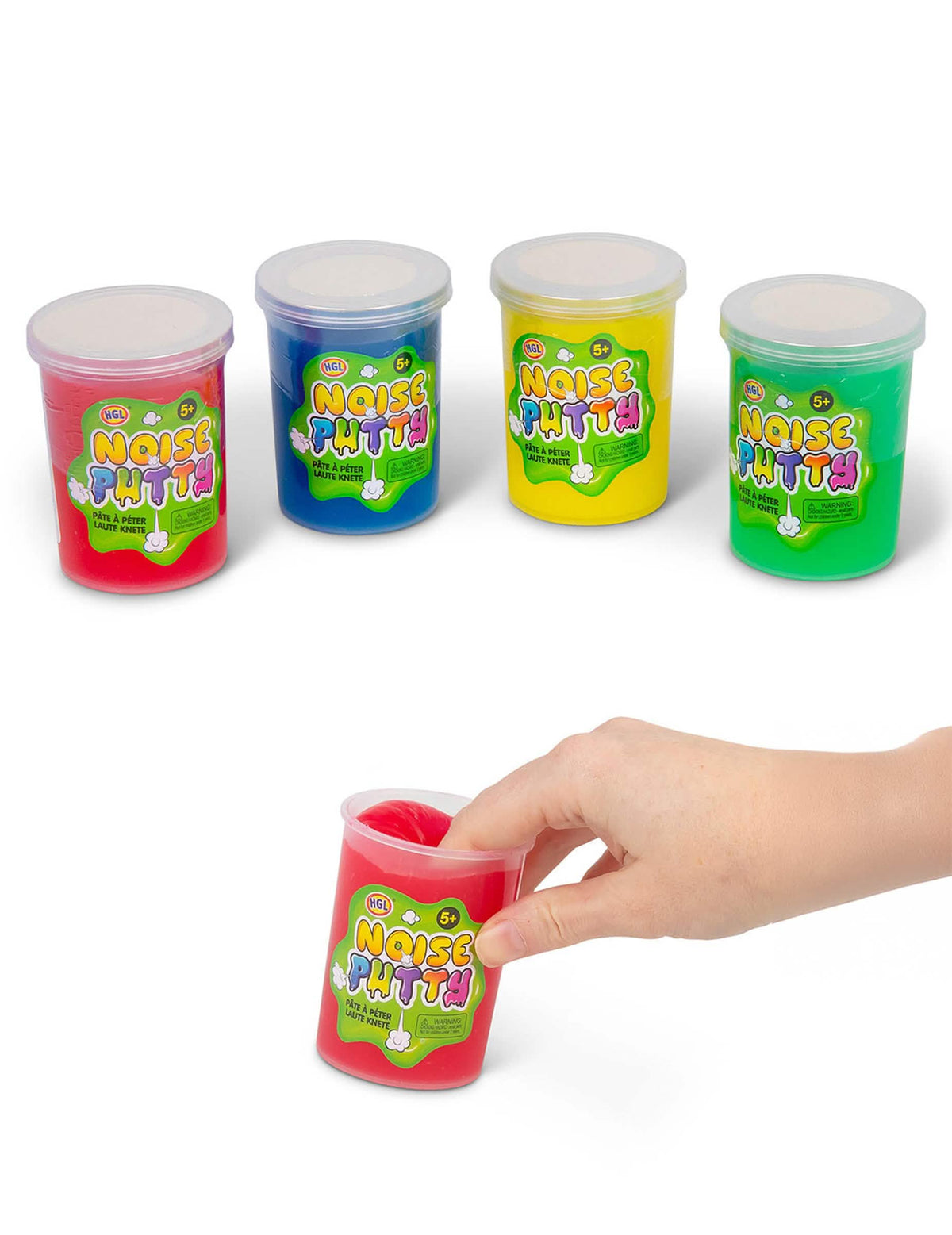 Pâte à prout humoristique pour enfant multicolore rouge bleu jaune et vert