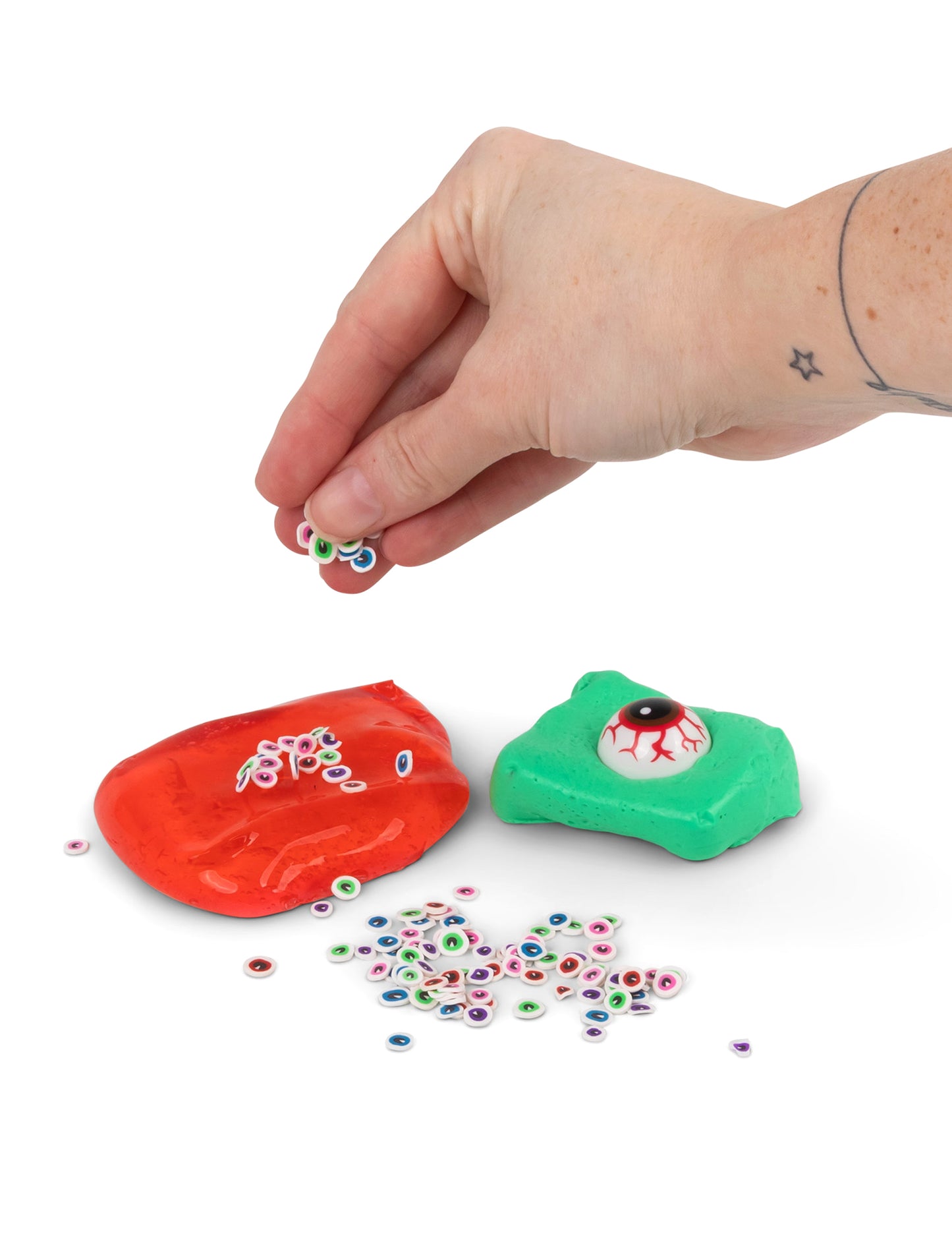 Scrunchems klei en slijm met oogbal en mini-oogjes