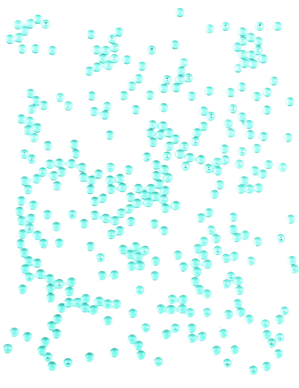 Perles effet goutte de pluie pour décoration de table jade