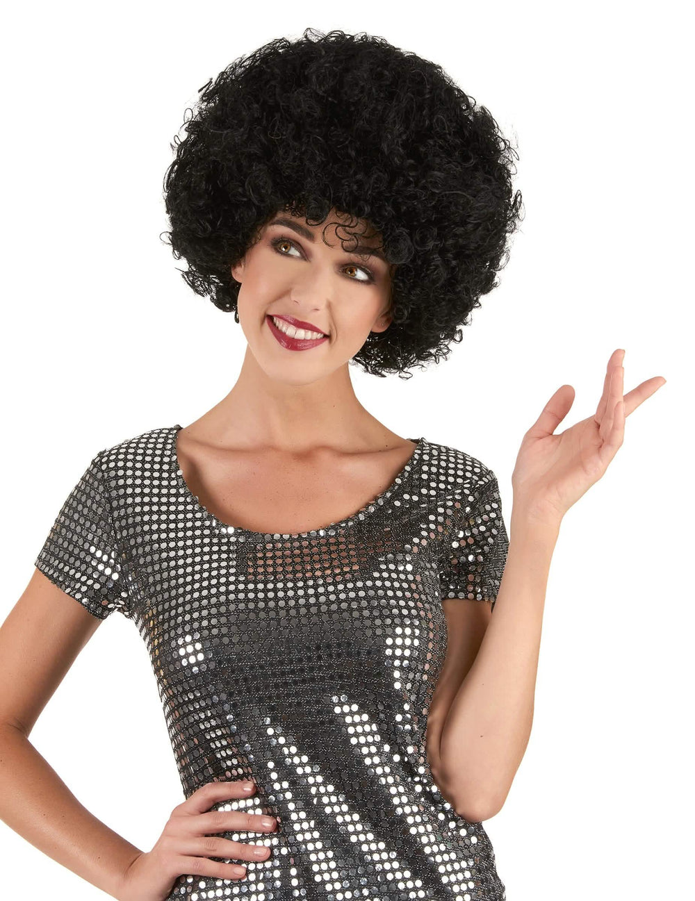 Perruque afro pour adulte noire confort