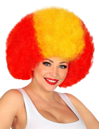 Perruque afro supporter Espagne adulte