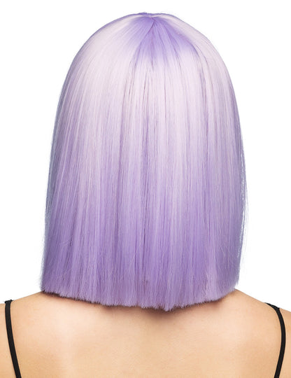 Perruque coiffable carrée lila pastel luxe adulte