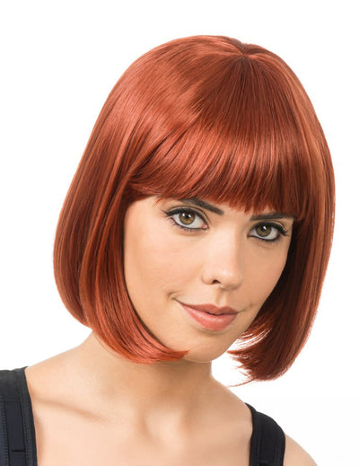 Perruque coiffable carrée auburn luxe femme