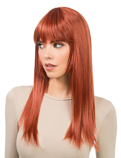 Perruque coiffable longue auburn luxe femme