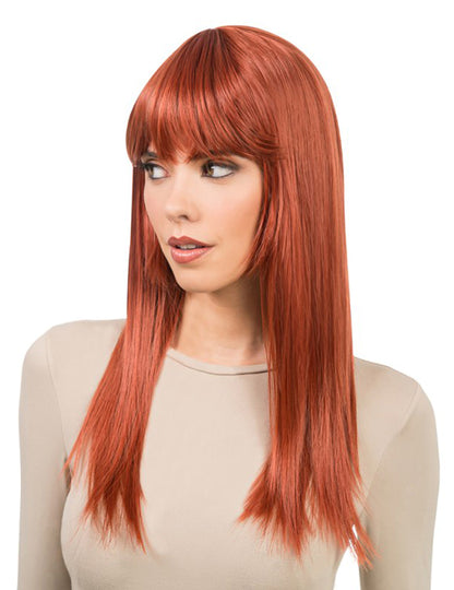 Luxe lange auburn pruik voor dames - stylebaar
