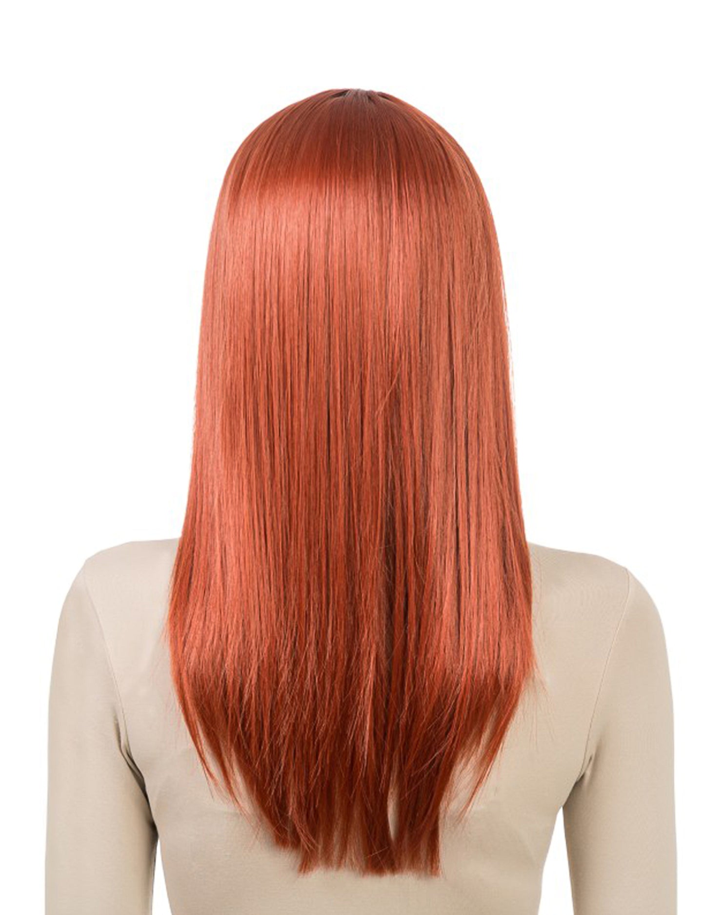 Luxe lange auburn pruik voor dames - stylebaar