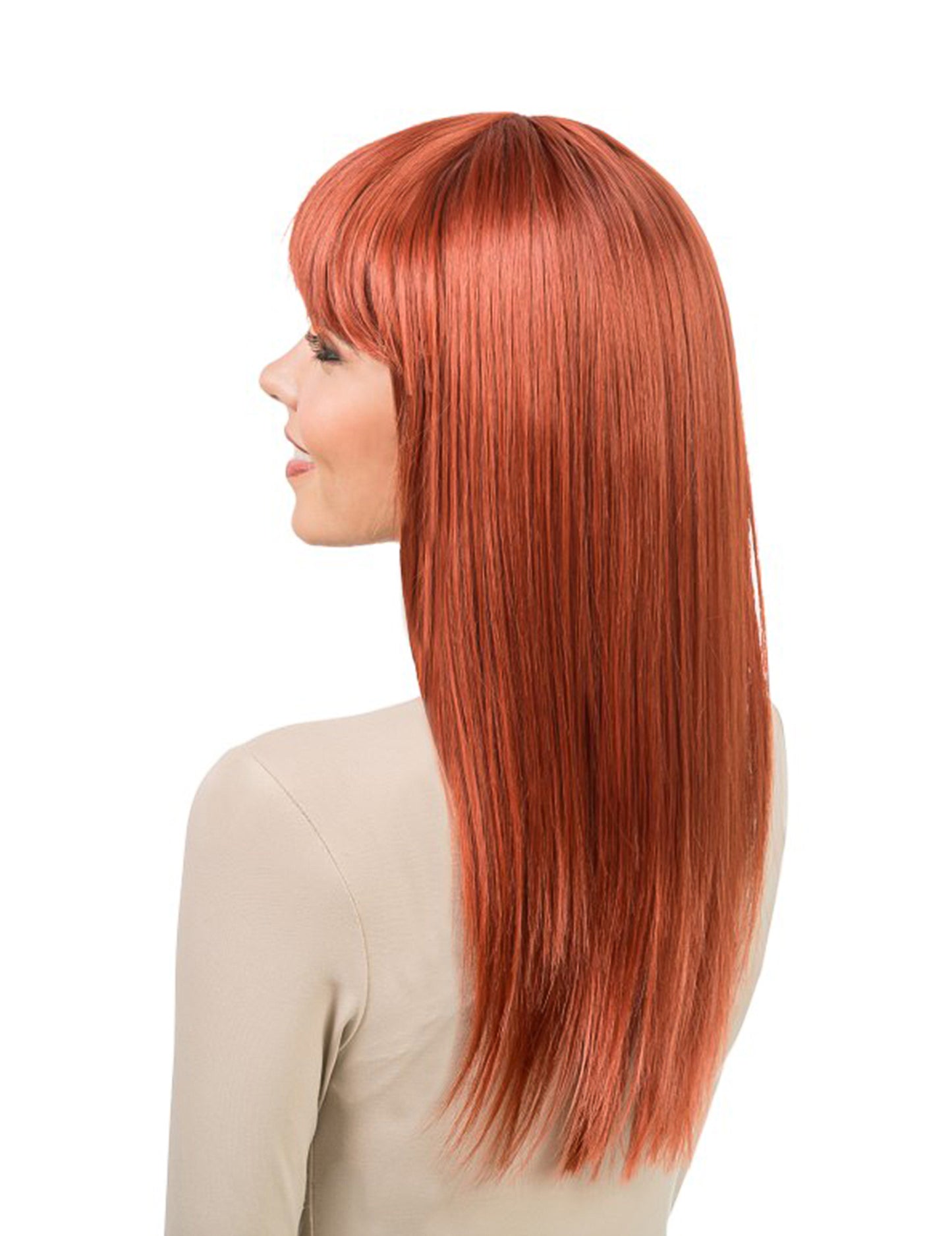Luxe lange auburn pruik voor dames - stylebaar