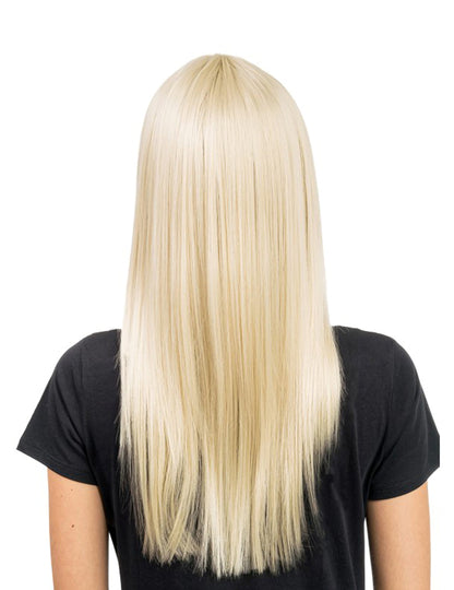Perruque coiffable longue blonde luxe femme
