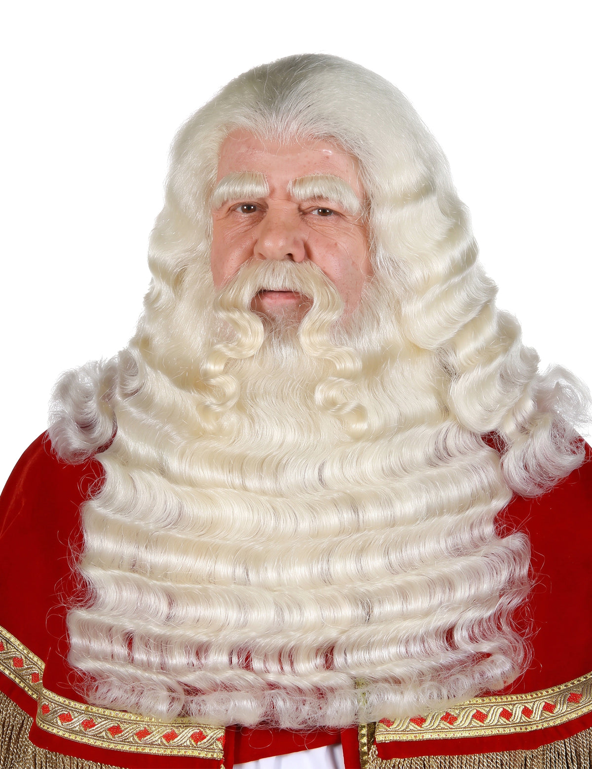 Professionele Sinterklaas pruik en baard van yakhaar