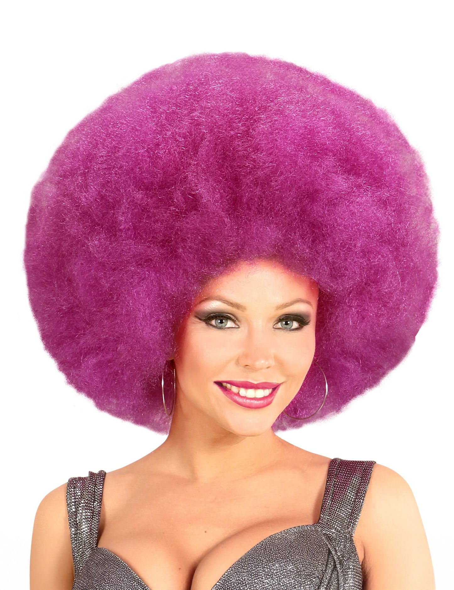 Perruque extra volume afro pour adulte violette