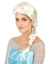 Blonde dames pruik met vlecht