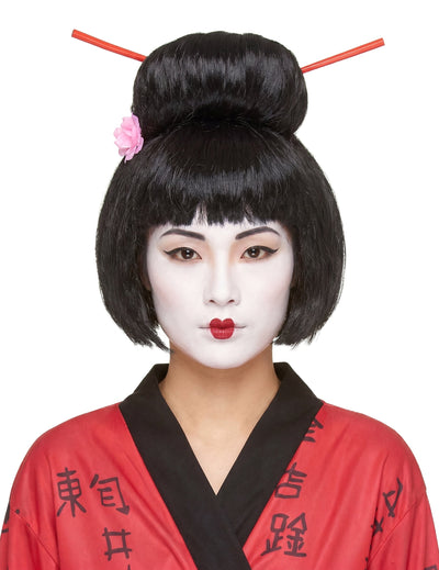 Zwarte Geisha pruik voor vrouwen