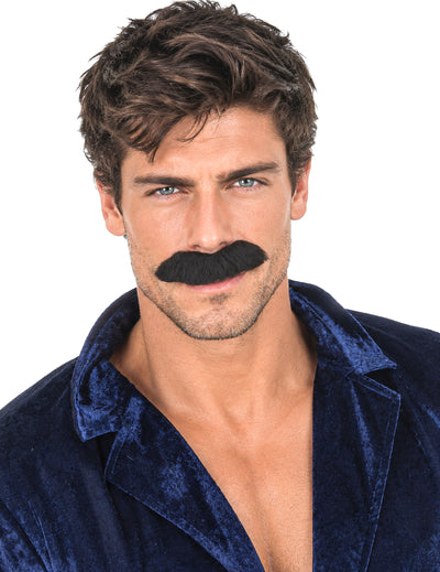 Perruque noire de chanteur disco homme