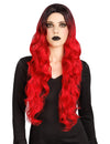 Perruque ombré rouge et noir luxe femme