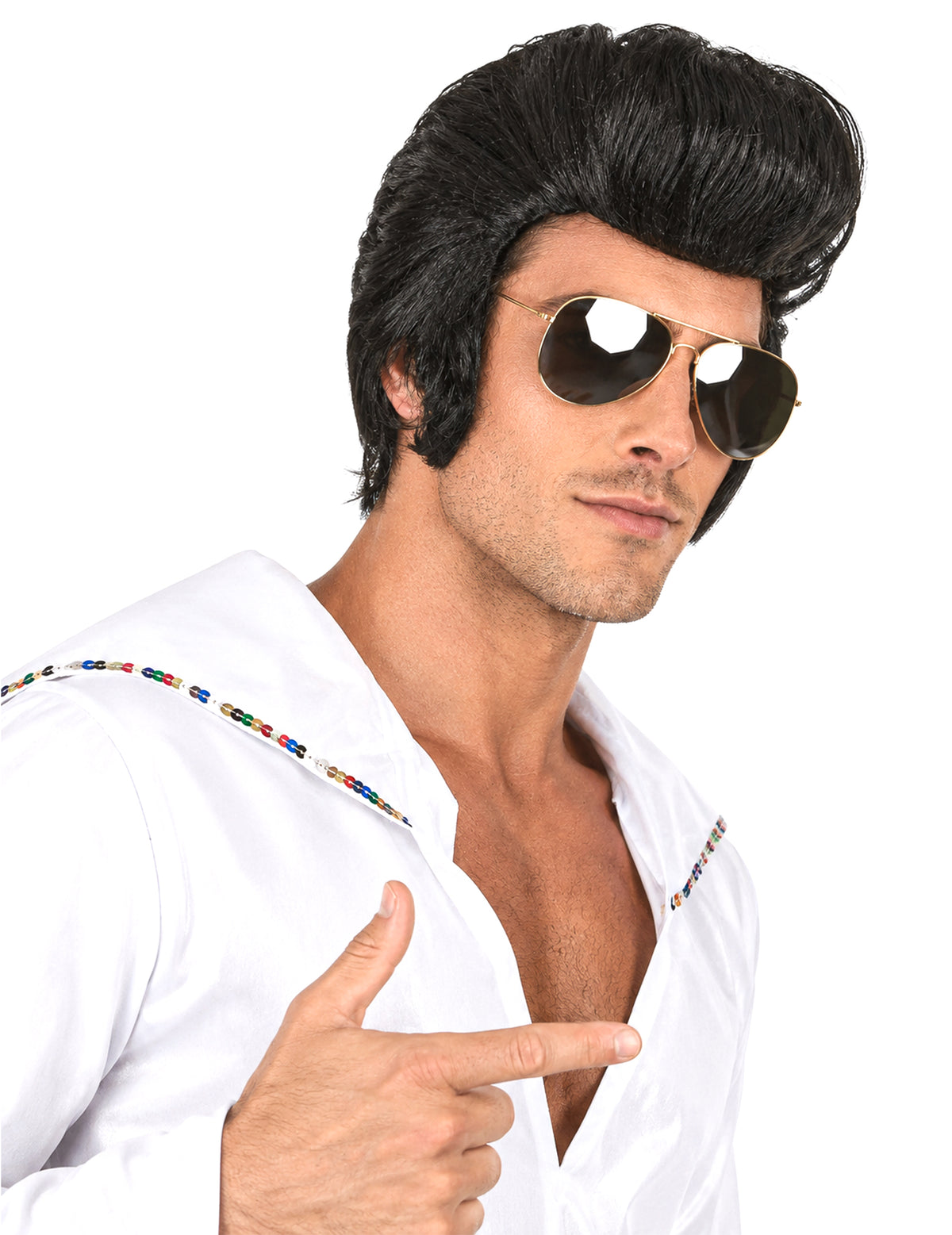 Rockstar pruik voor mannen