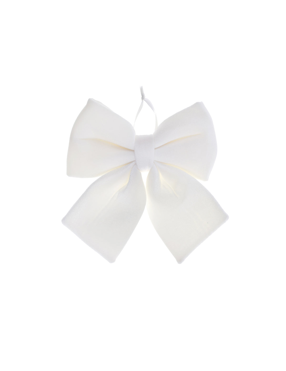 Kleine witte fluwelen strik 15 x 18 cm