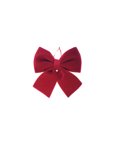 Petit nœud papillon en velours bordeaux 15 x 18 cm