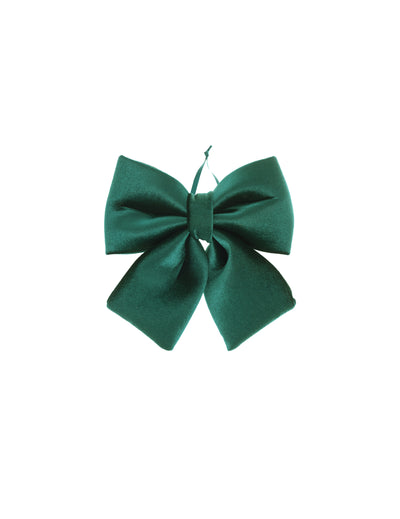 Kleine strik van dennengroen fluweel 15 x 18 cm