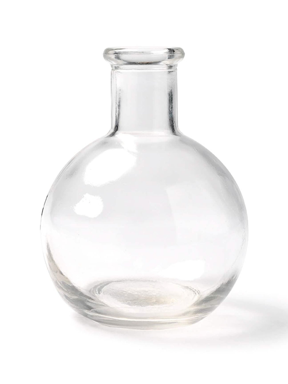 Vase boule en verre épais transparent