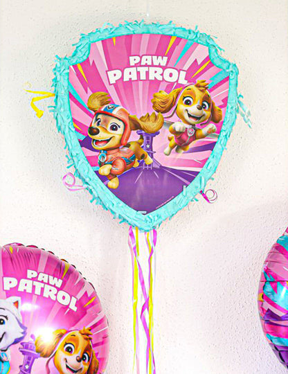 Piñata rose à tirer Pat'patrouille™ 33 x 38 cm