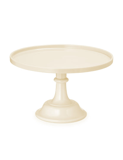 Taartplateau van beige acryl 24 cm