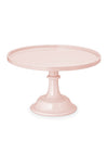 Taartplateau van lichtroze acryl 24 cm