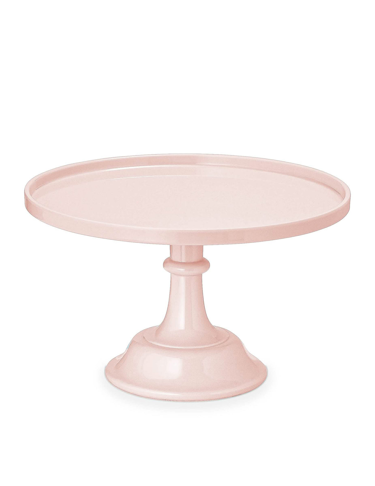 Taartplateau van lichtroze acryl 24 cm