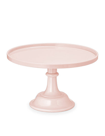 Taartplateau van lichtroze acryl 24 cm