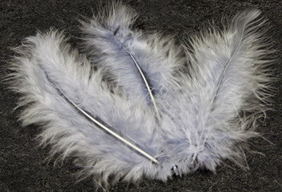 Plumes de décoration pour atelier créatif grises