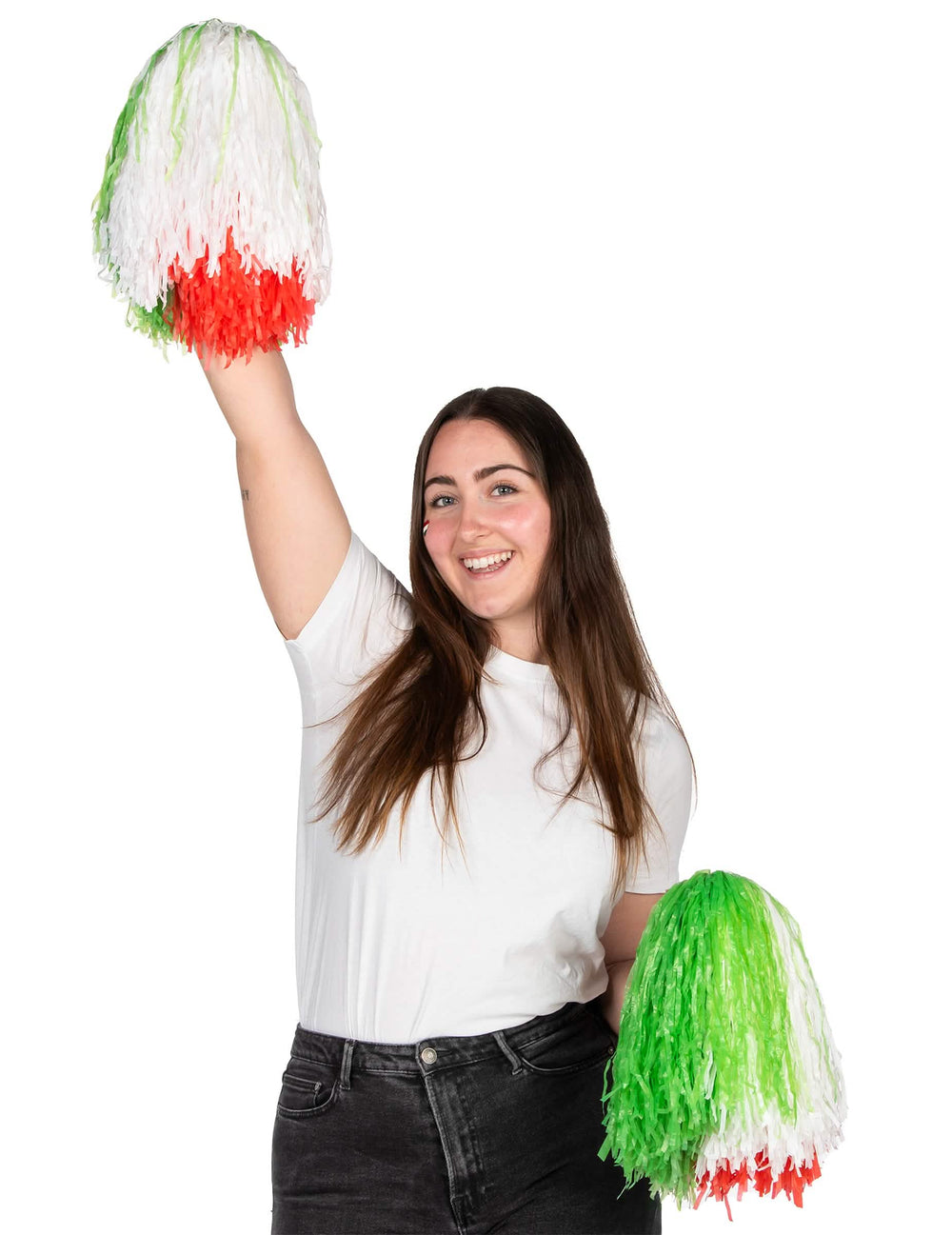Sfeerbeeld van de supporter-pompon italië