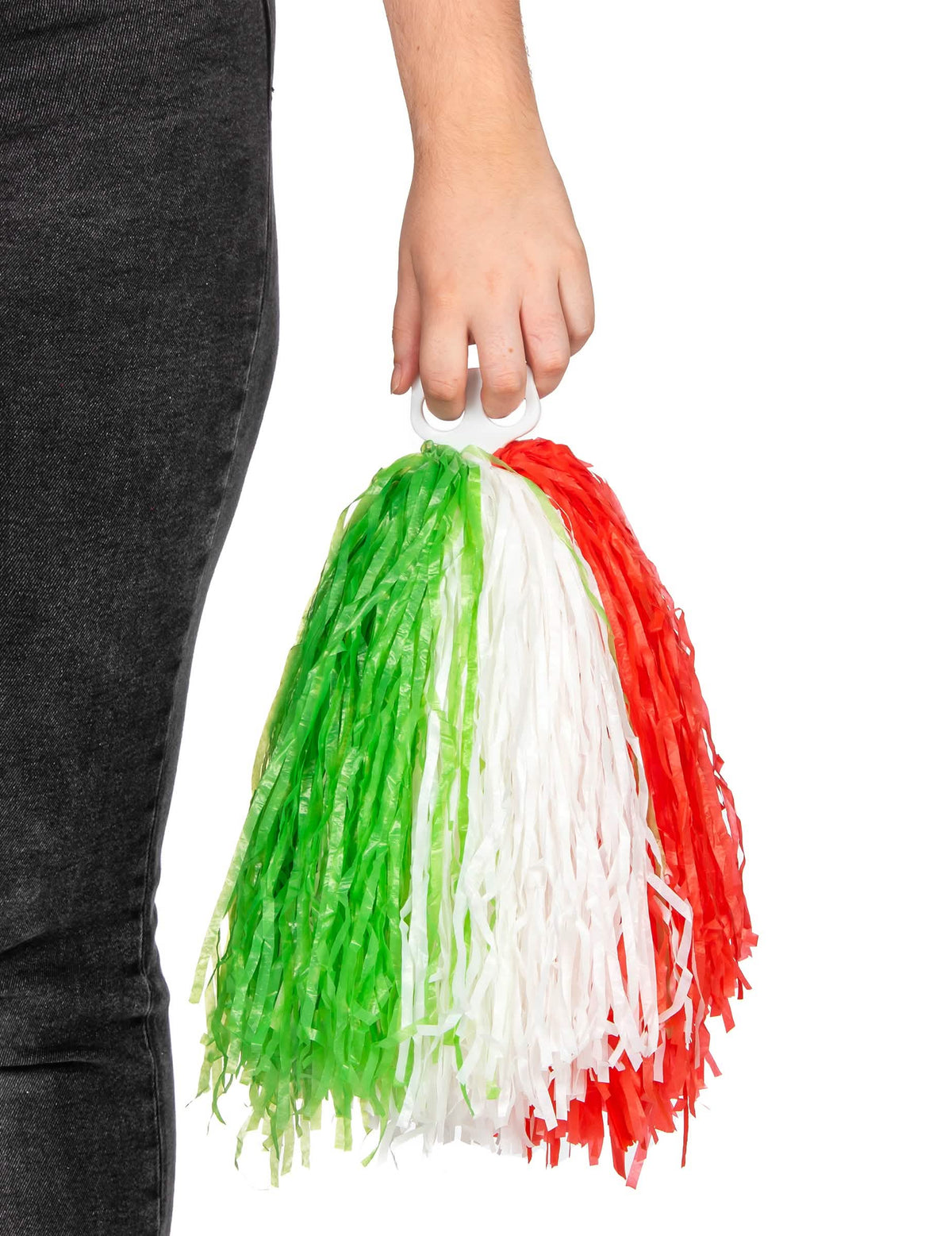 Detail van de handgreep van de supporterkwast italië