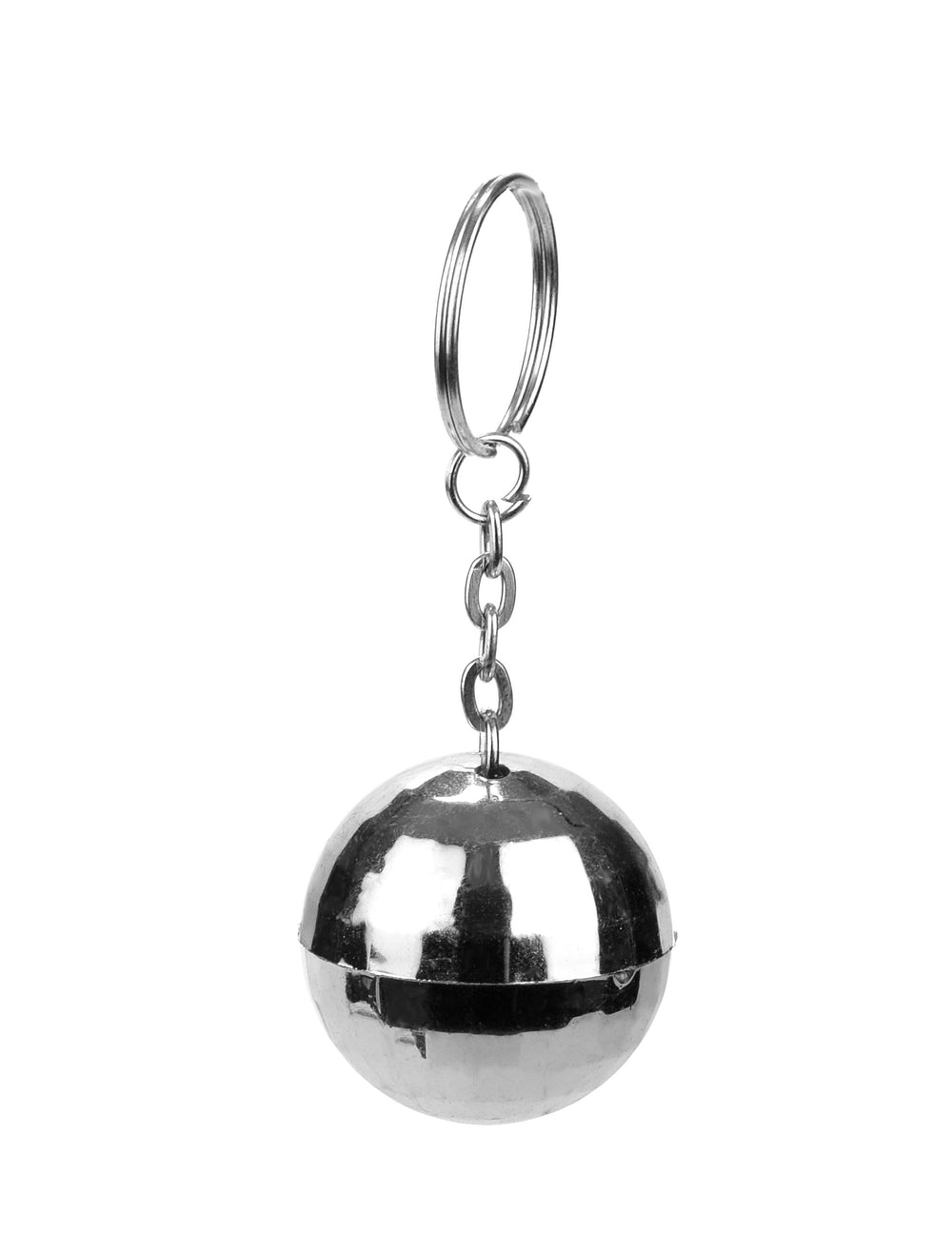 Porte clefs boule disco pour adulte argenté