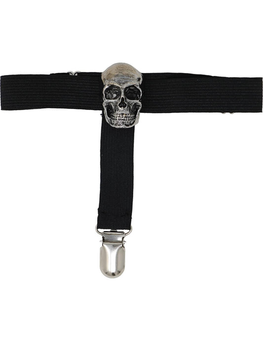 Porte jarretelle élastique avec crâne adulte